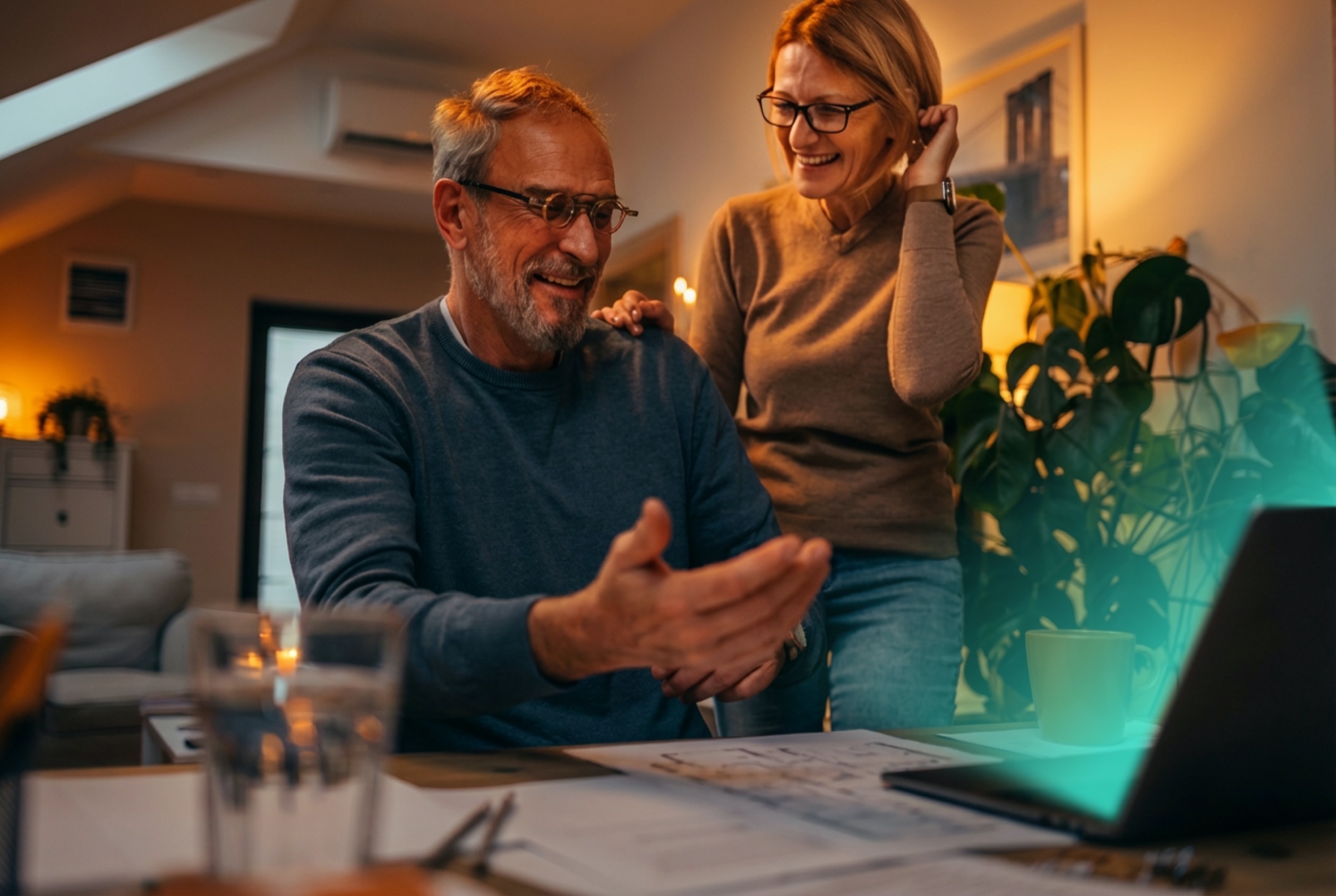 Homeowner couple in the campaign image system