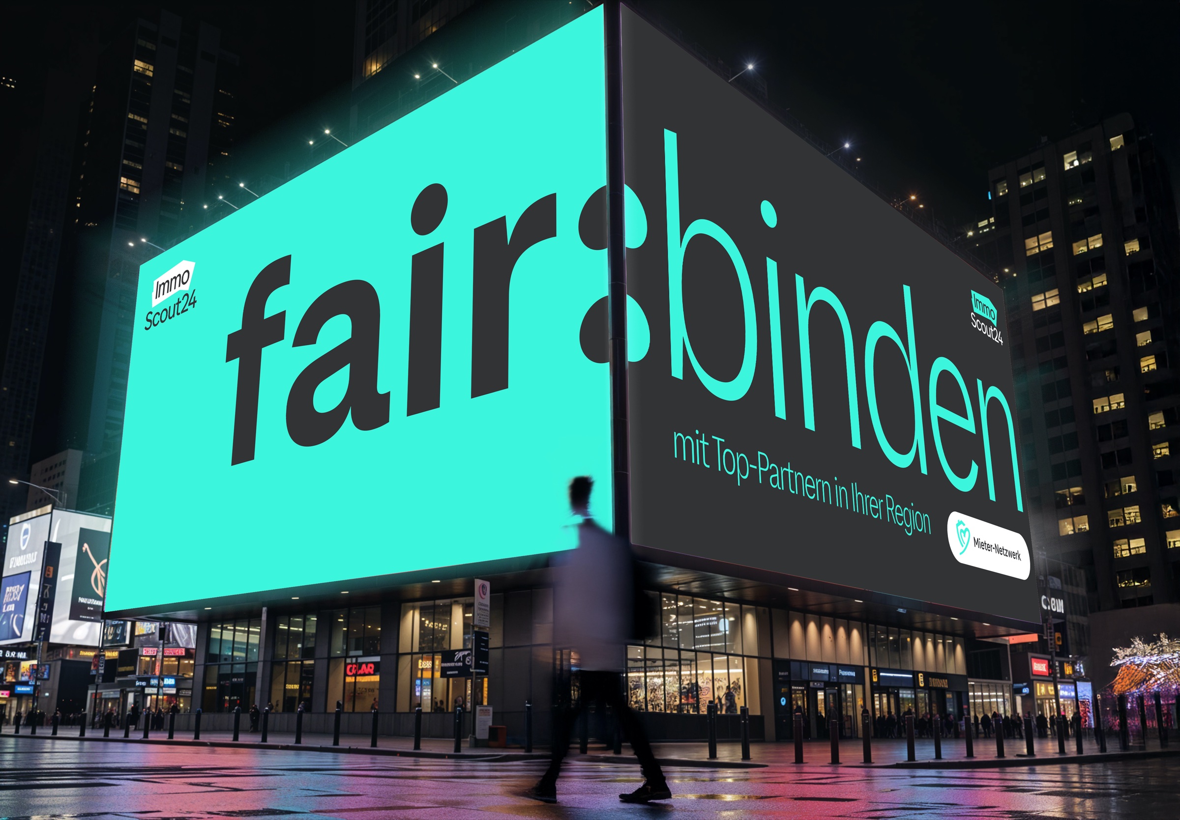 Digital out-of-home mockup for fair:binden