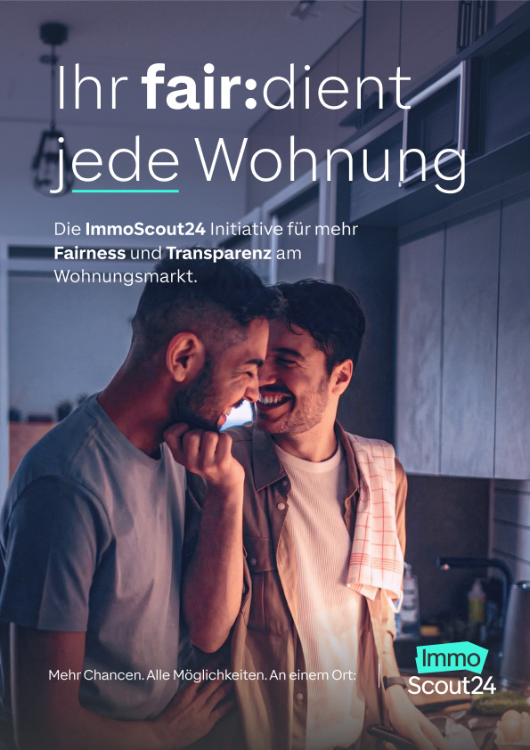 fair:dient A4 campaign advertisement featuring two people in a kitchen